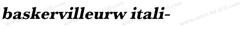 baskervilleurw itali字体转换